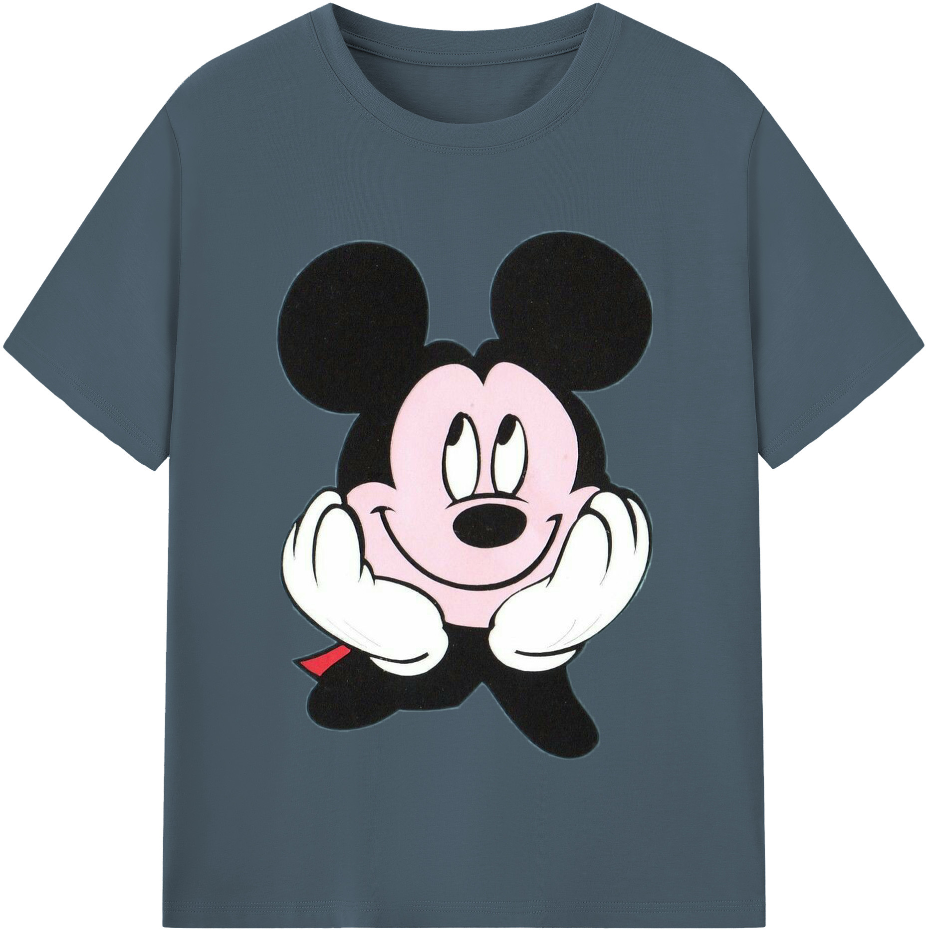 （画像用） ミッキーマウス Mickey Mouse 綿100％半袖Tシャツ（フロントプリント）